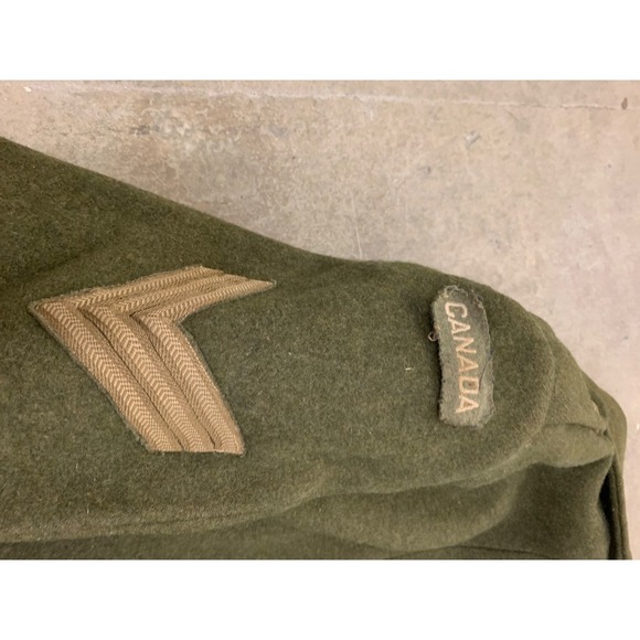 1940s WWII military canada wool coat men size L - Picture 8 of 9